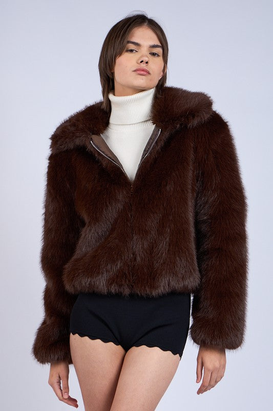 Fur Jacket Zipper