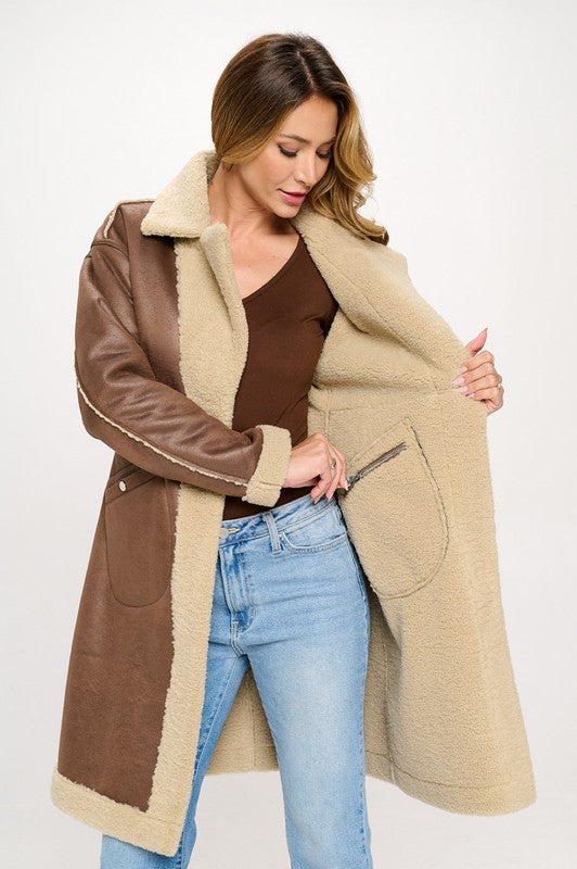 Reversible Bonded Long Coat