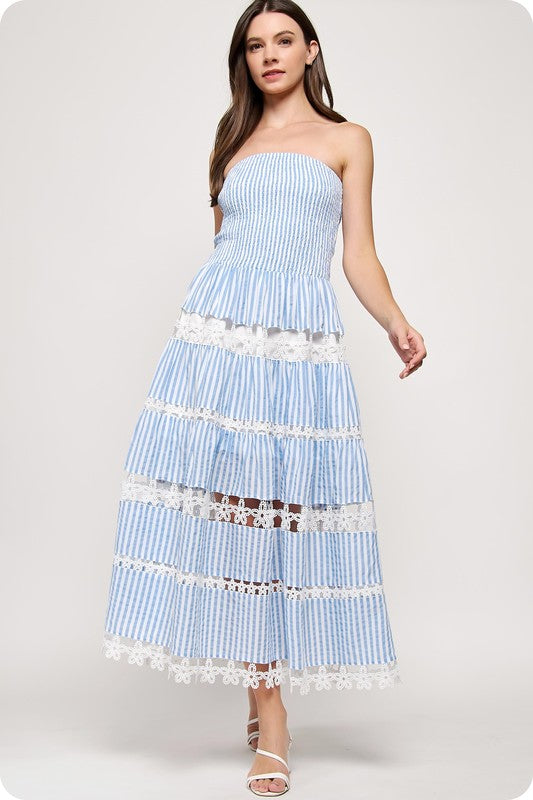 Luna Blue Long Dress