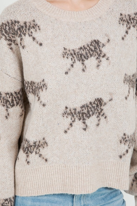 Cat Pattern Pullover
