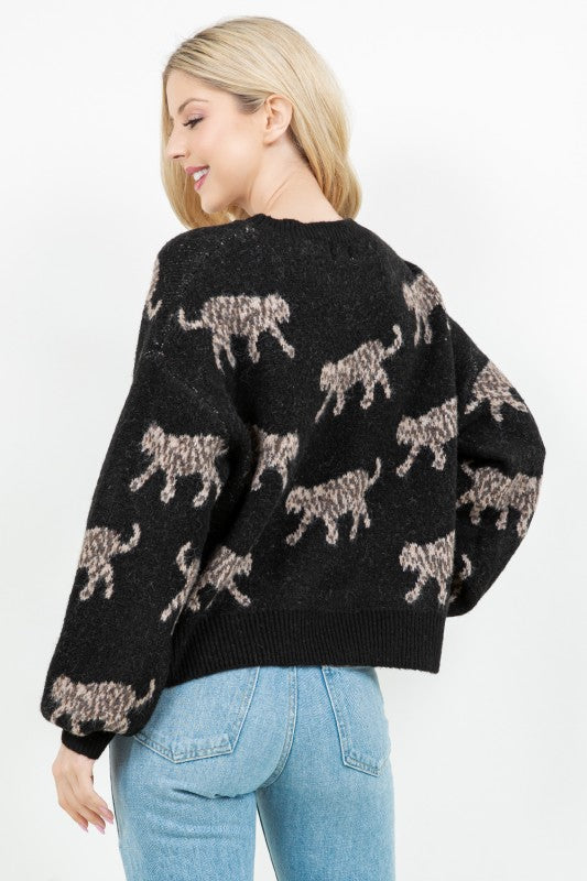 Cat Pattern Pullover