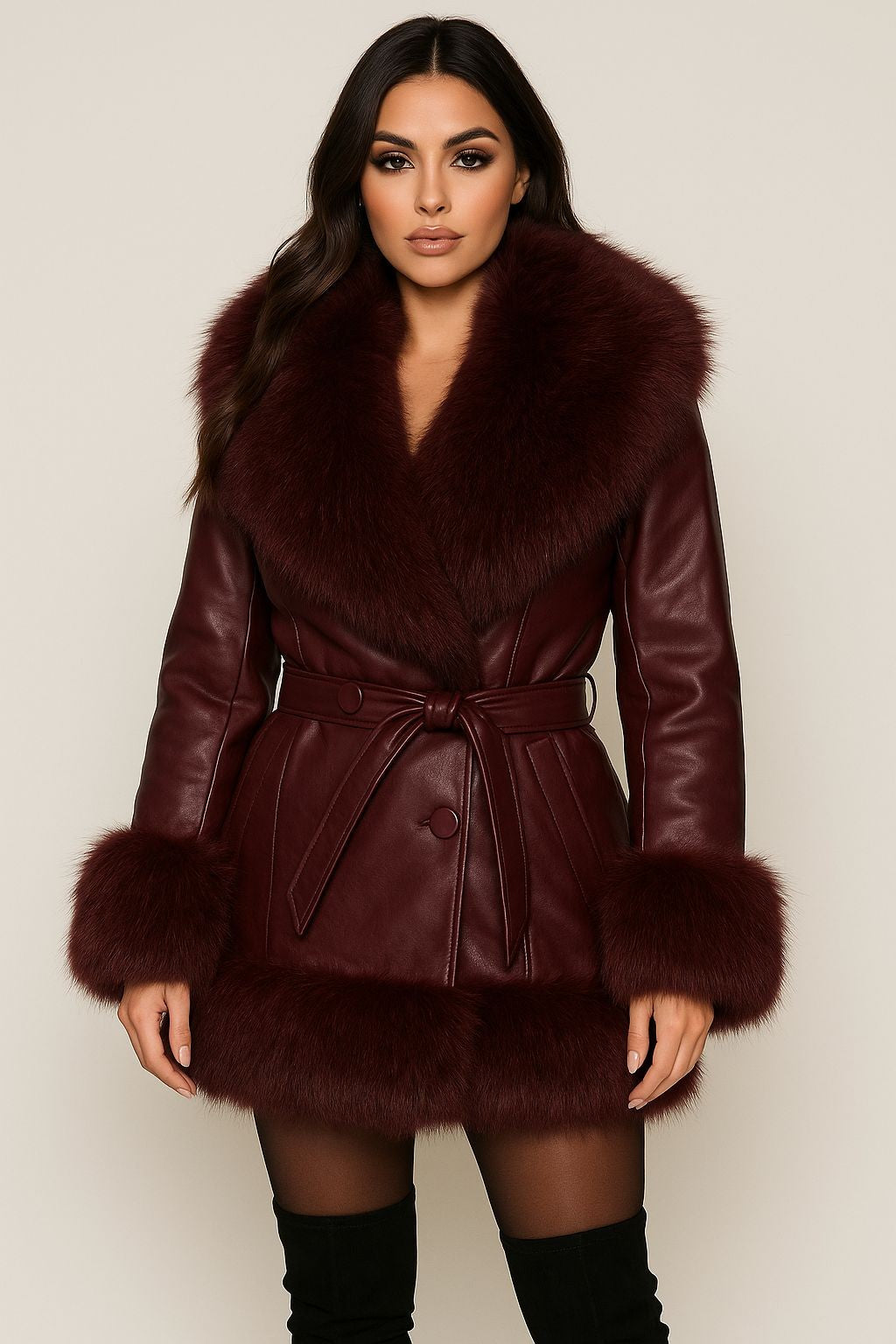 Lux Rim Fur Coat