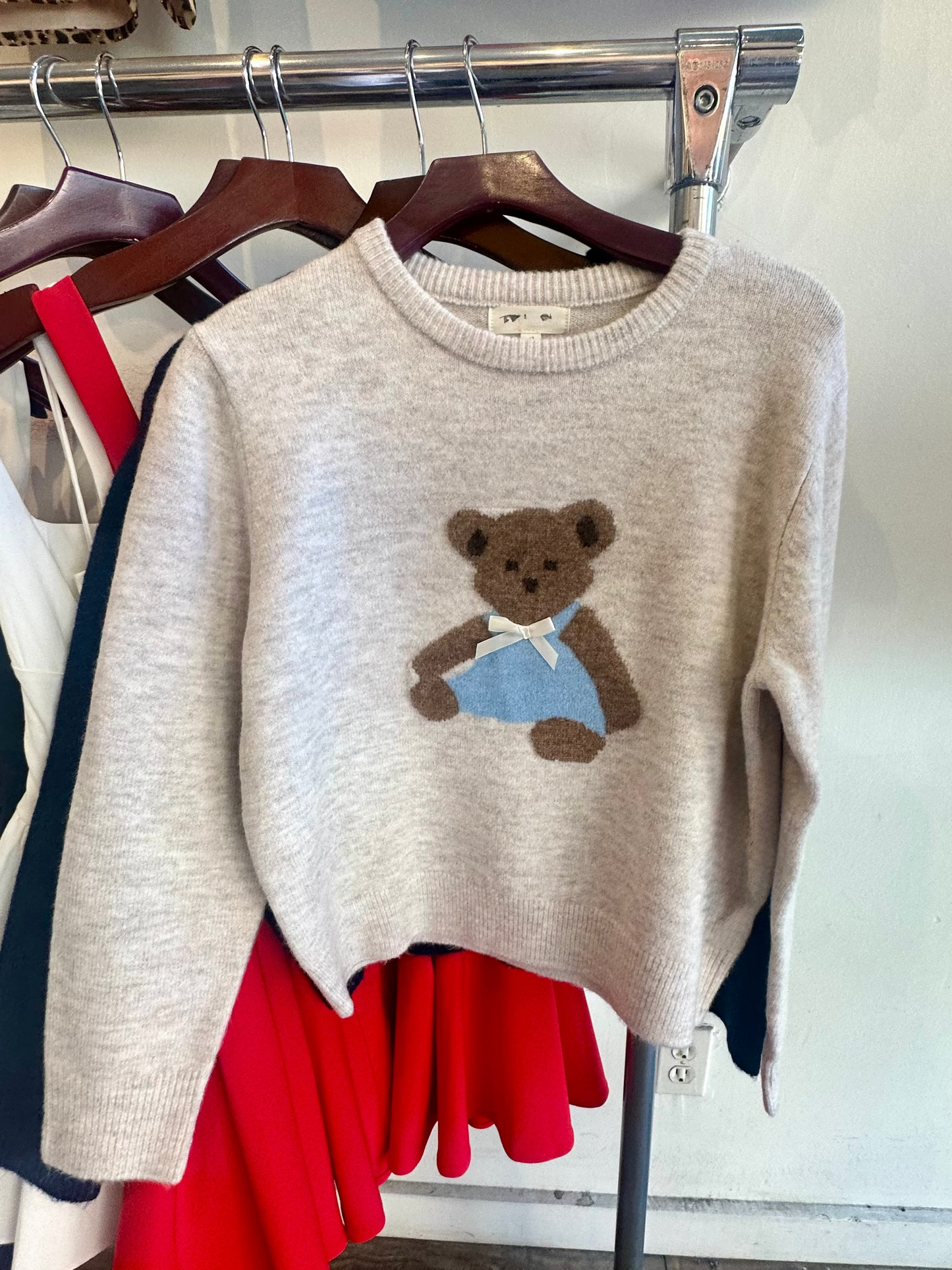 Bear Sweater with Bow