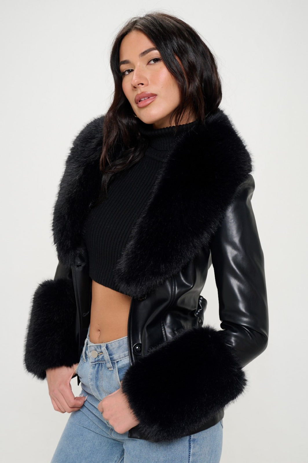 Prestige Vegan Leather Blazer