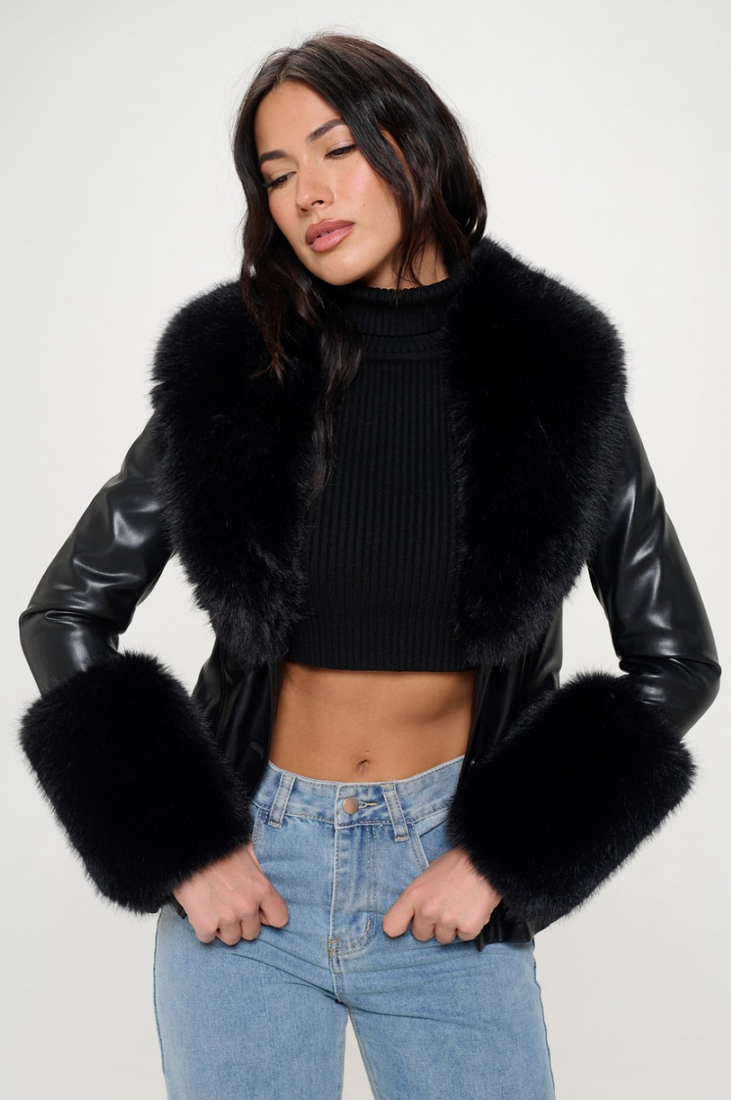 Prestige Vegan Leather Blazer