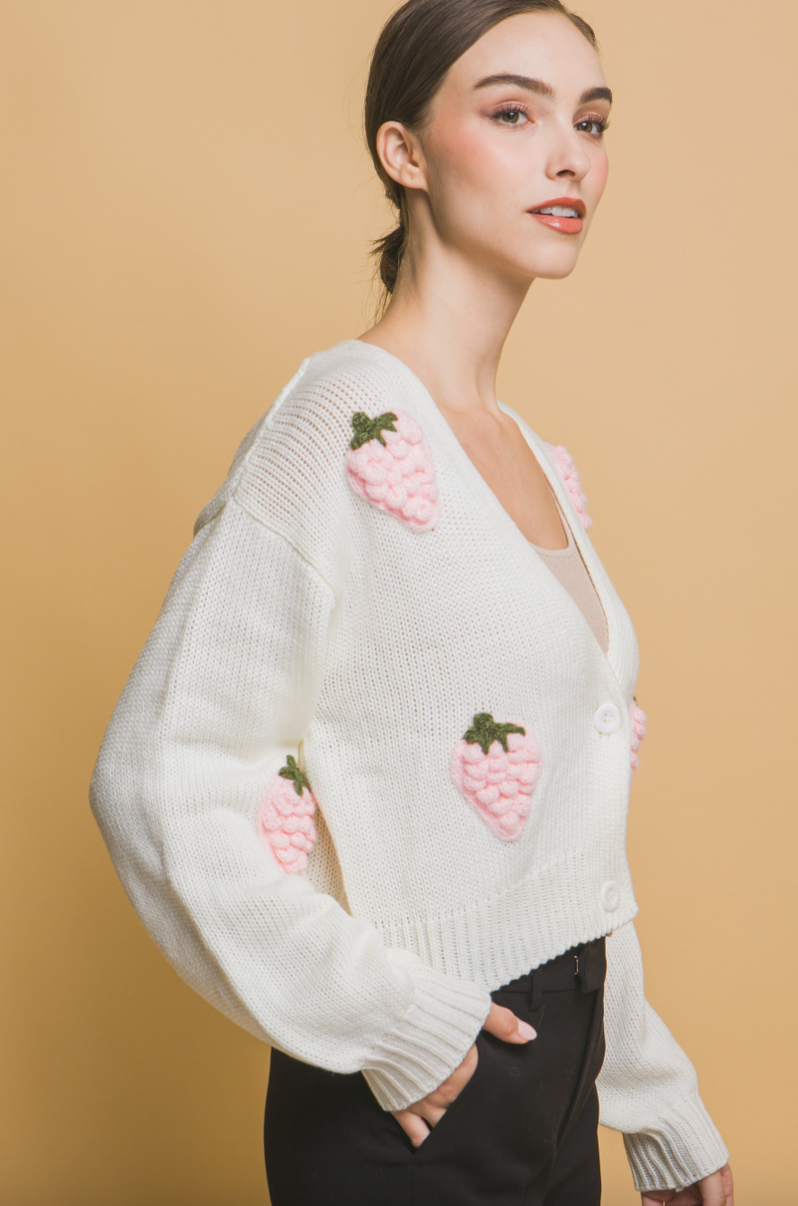 Strawberry Cardigan