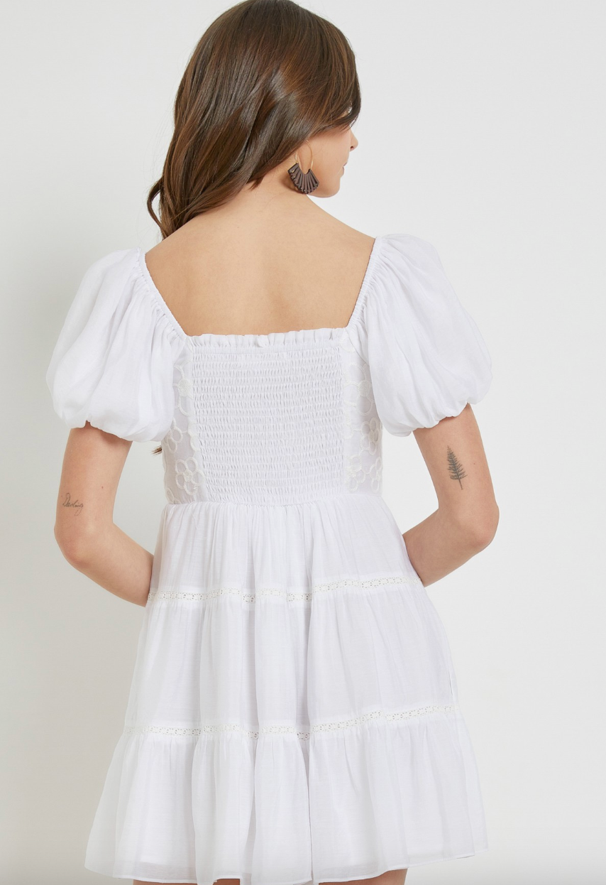 Floral Embroidery Lace Dress