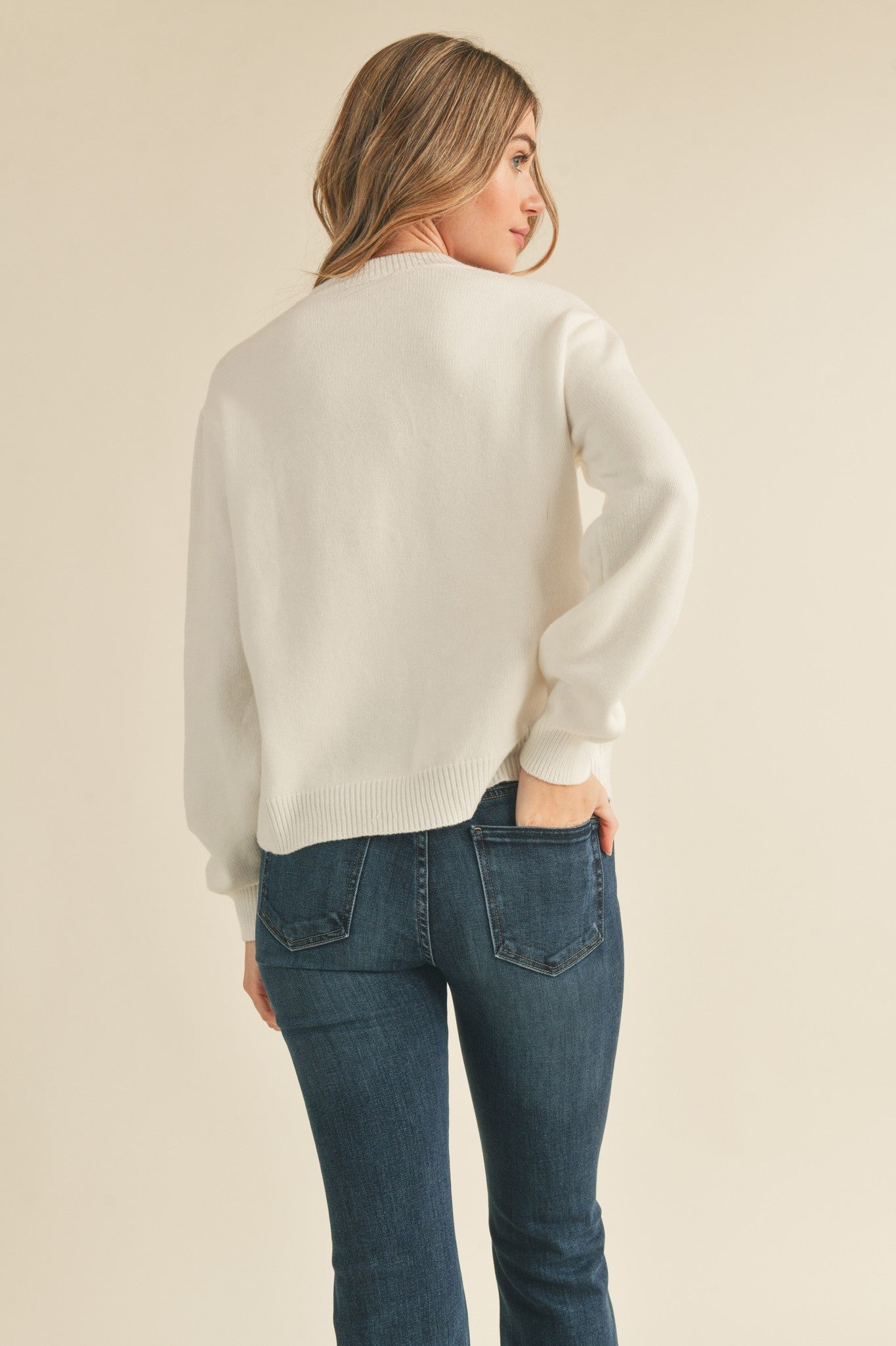 Heart Embroidered Sweater