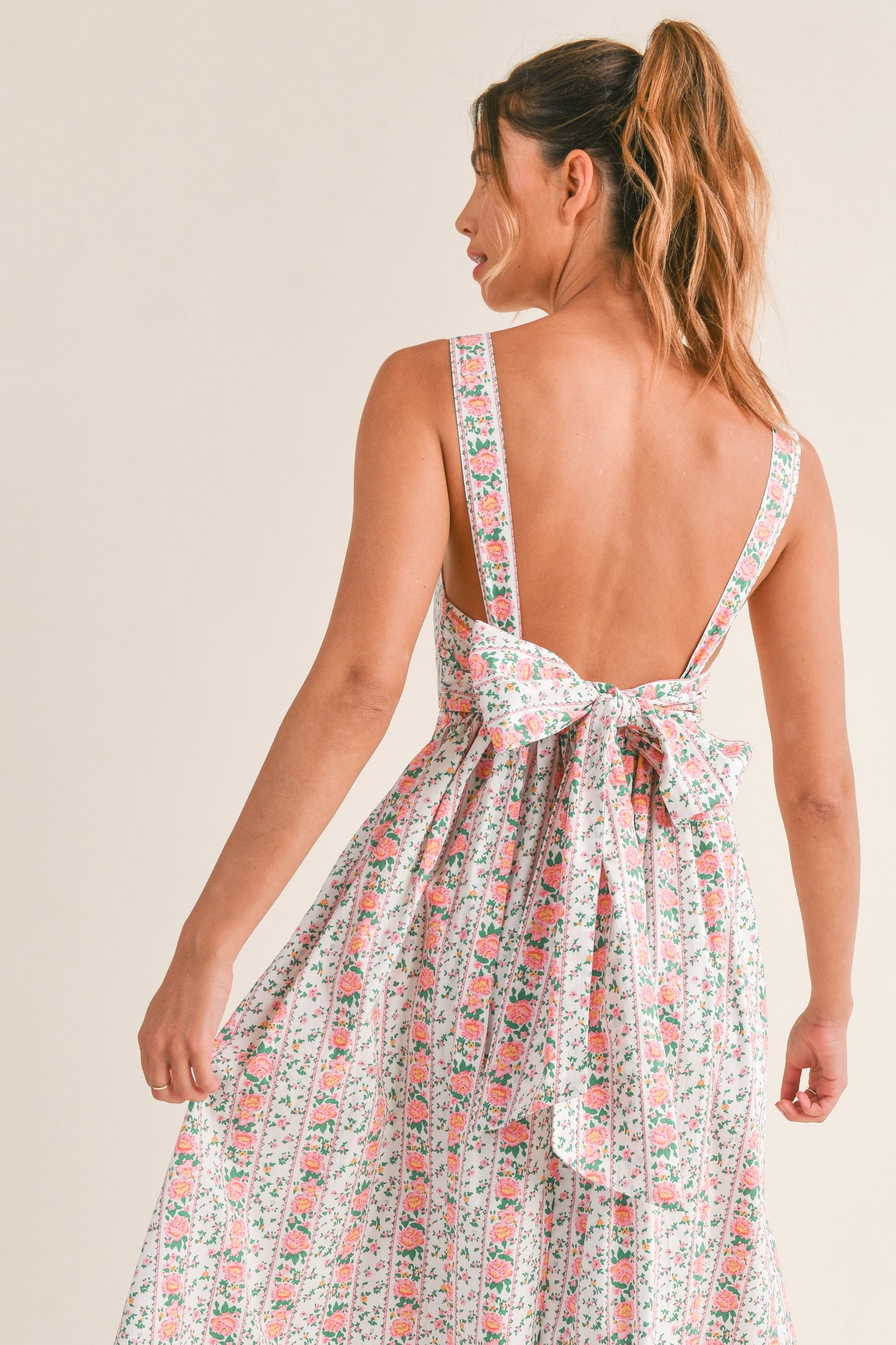 Old fashion floral long dress