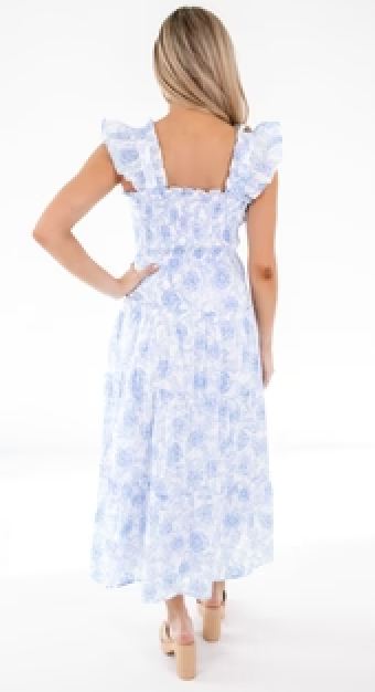 Kelci Long Blue Dress