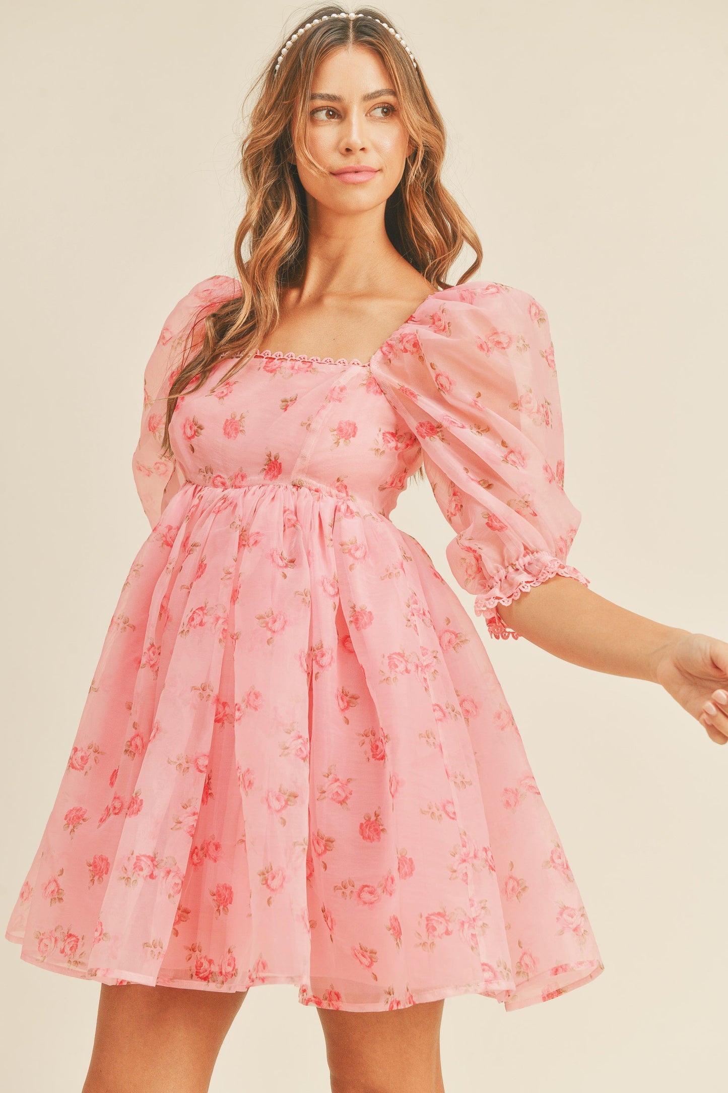 Organza tulle babydoll dress