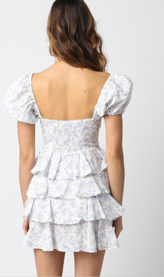 Flower Linen Fabric Dress