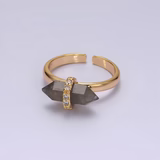 Natural Gemstone Pointed Wand Ring