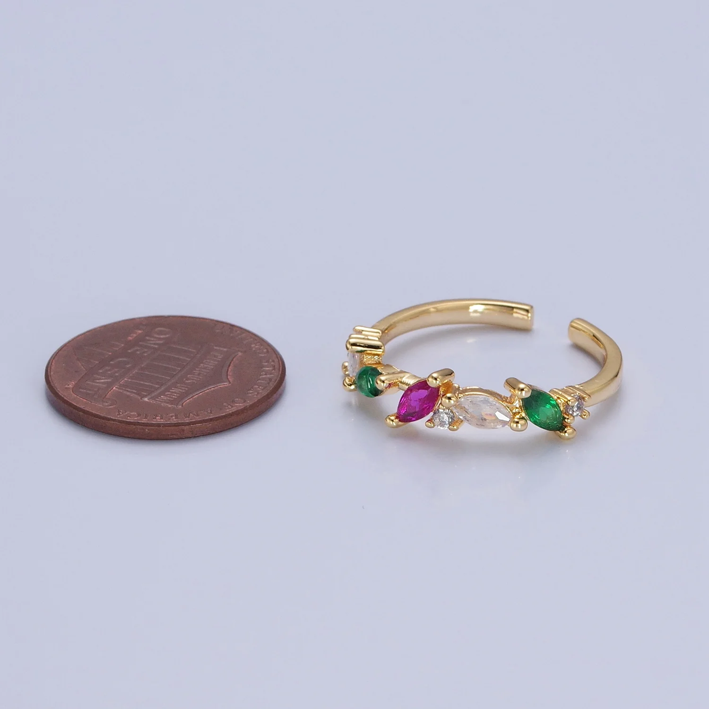 Multi Color CZ Stone Ring
