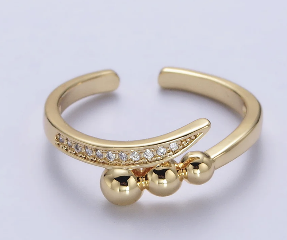 Round Beaded Bubble Ring