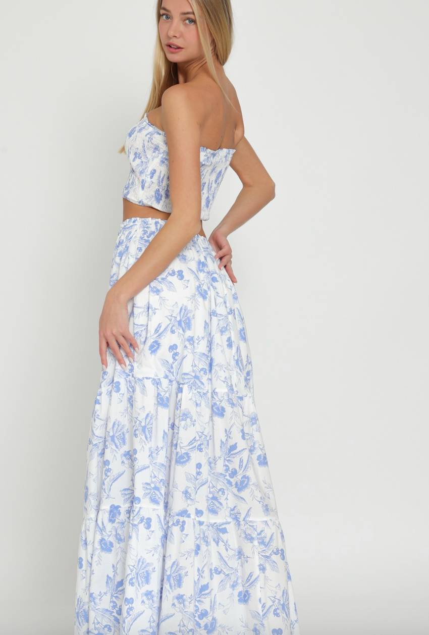 Tube Smocked Top & Maxi Skirt Set
