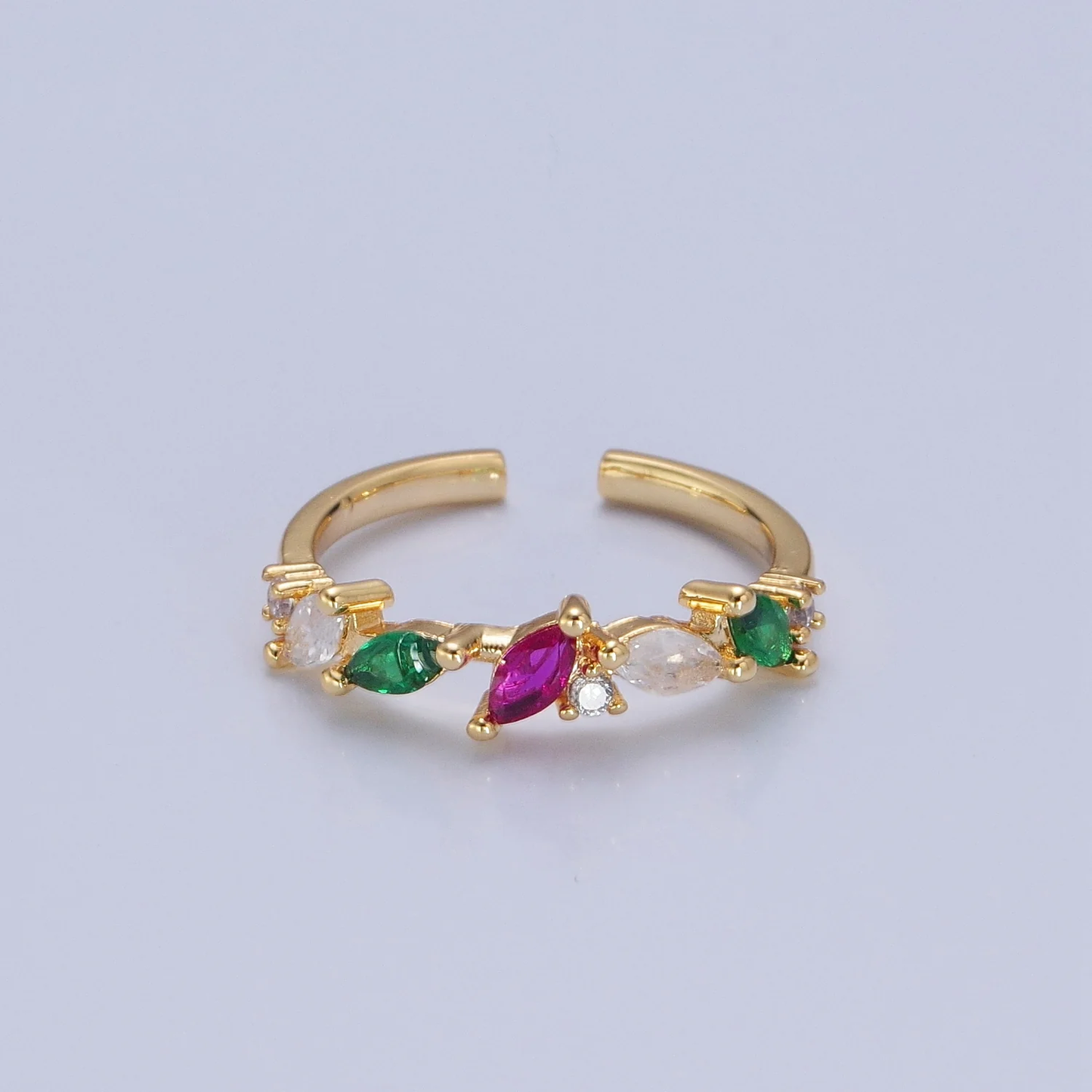 Multi Color CZ Stone Ring