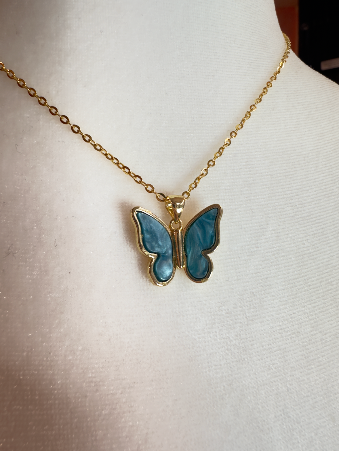 Realistic Butterfly Necklace