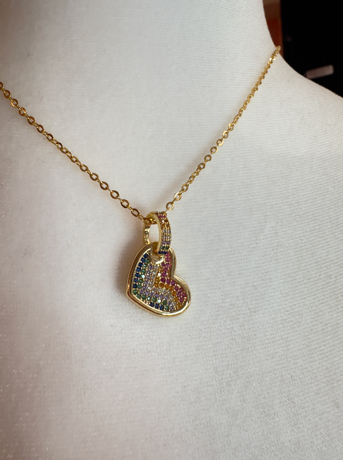 Rainbow Heart Necklace