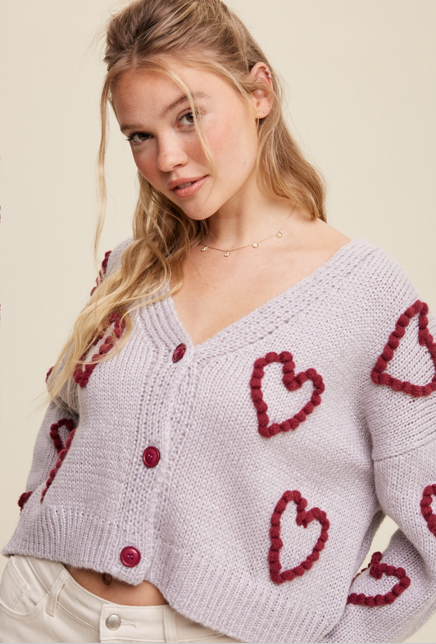 Dot Heart Cardigan