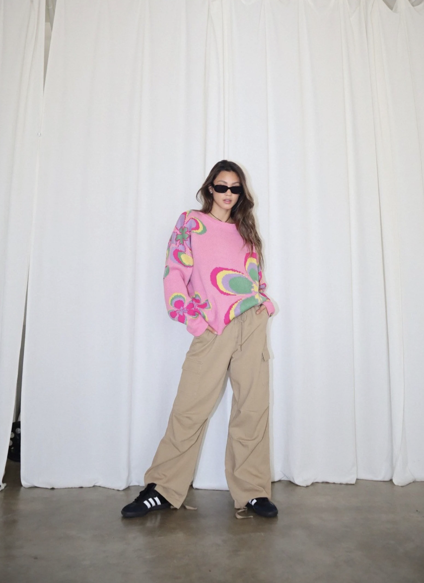 Retro Flower Sweater