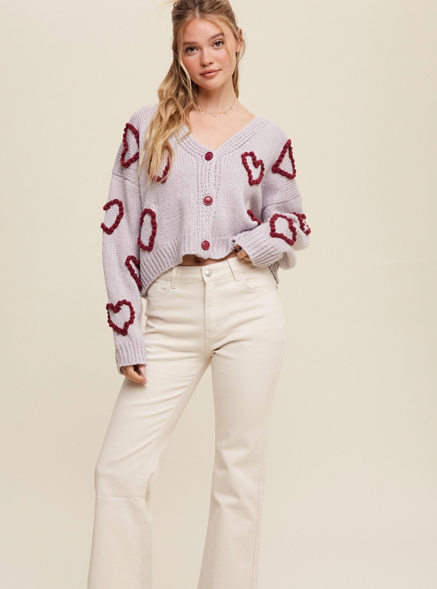 Dot Heart Cardigan