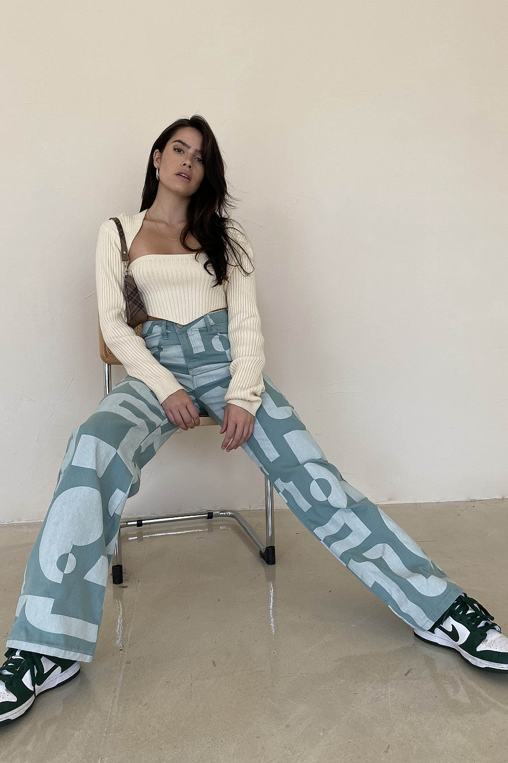 Geometric Print Pants