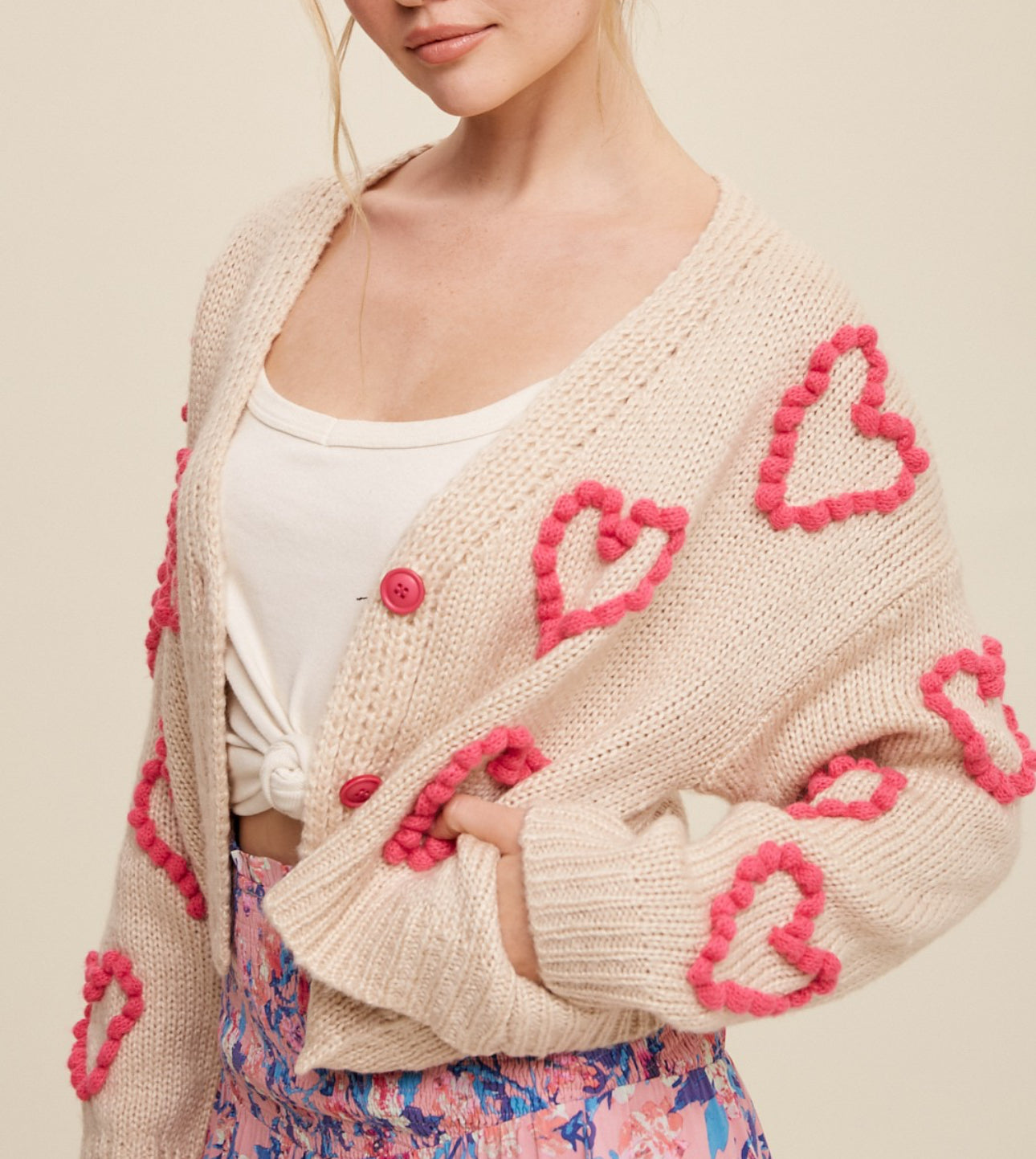 Dot Heart Cardigan