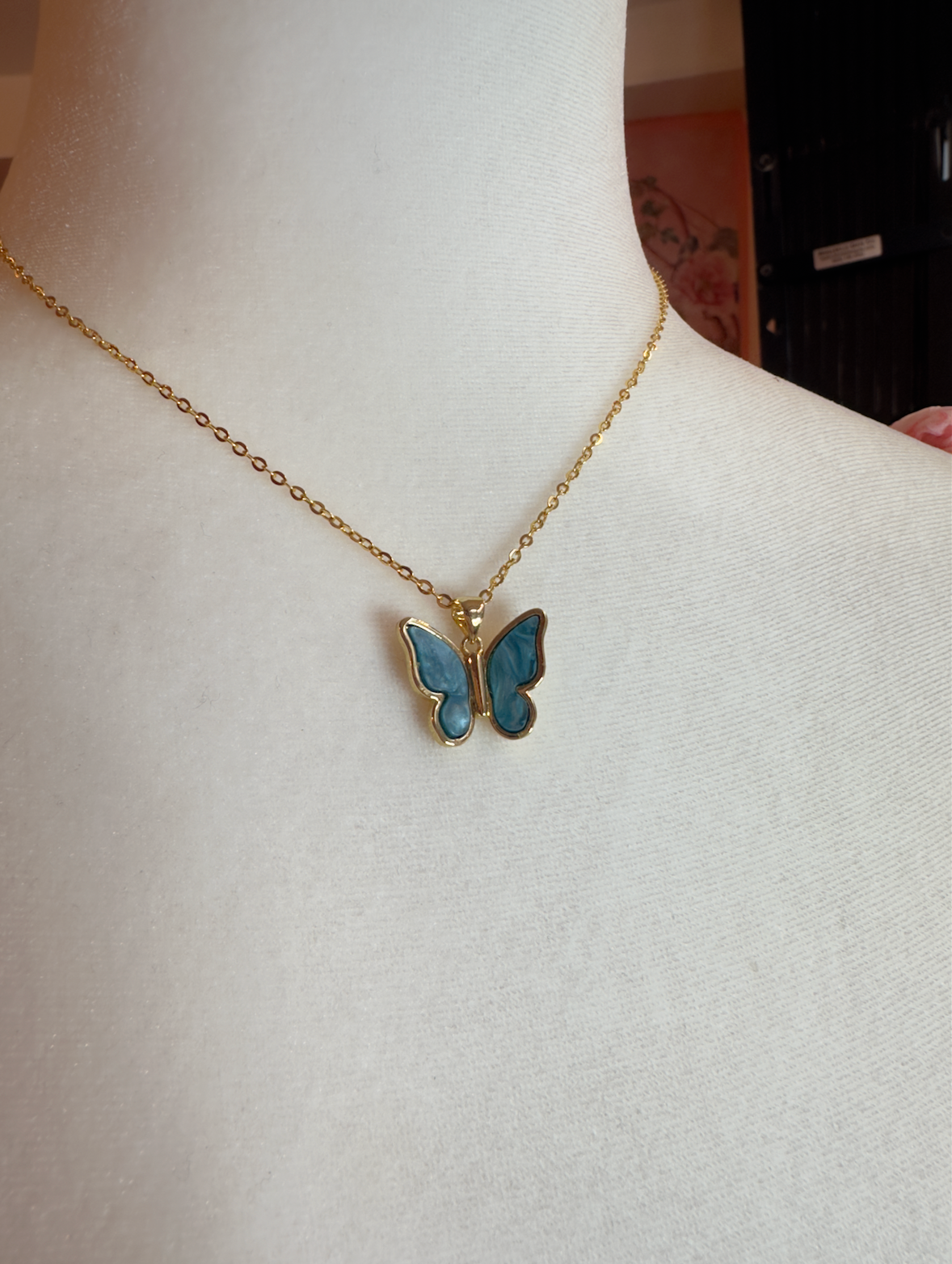 Realistic Butterfly Necklace