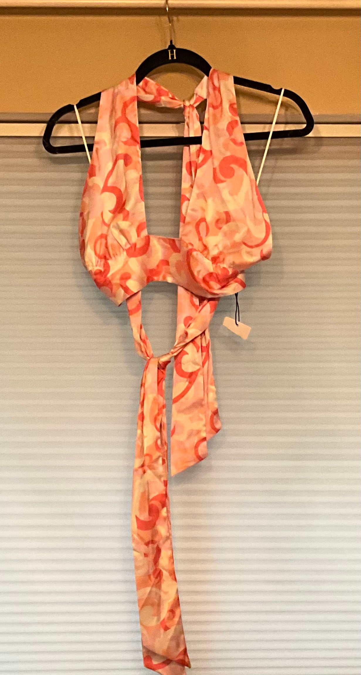 Orange pattern tank top