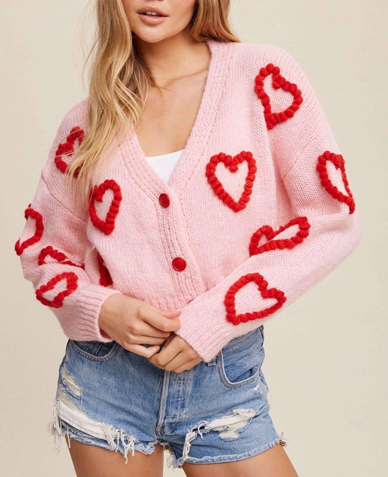 Dot Heart Cardigan
