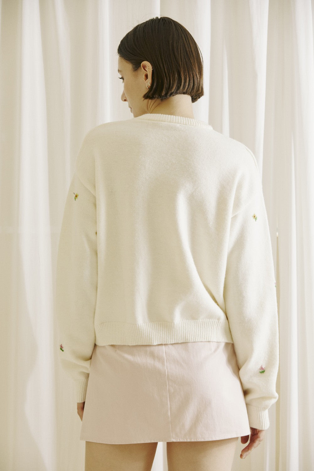 Flower Beads Sweater