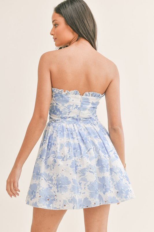 Strapless Blue Maya Dress