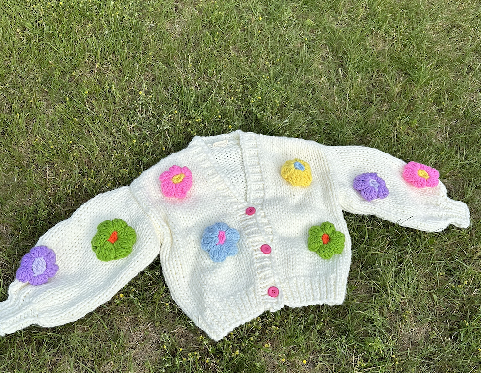 Knit Colorful Flower