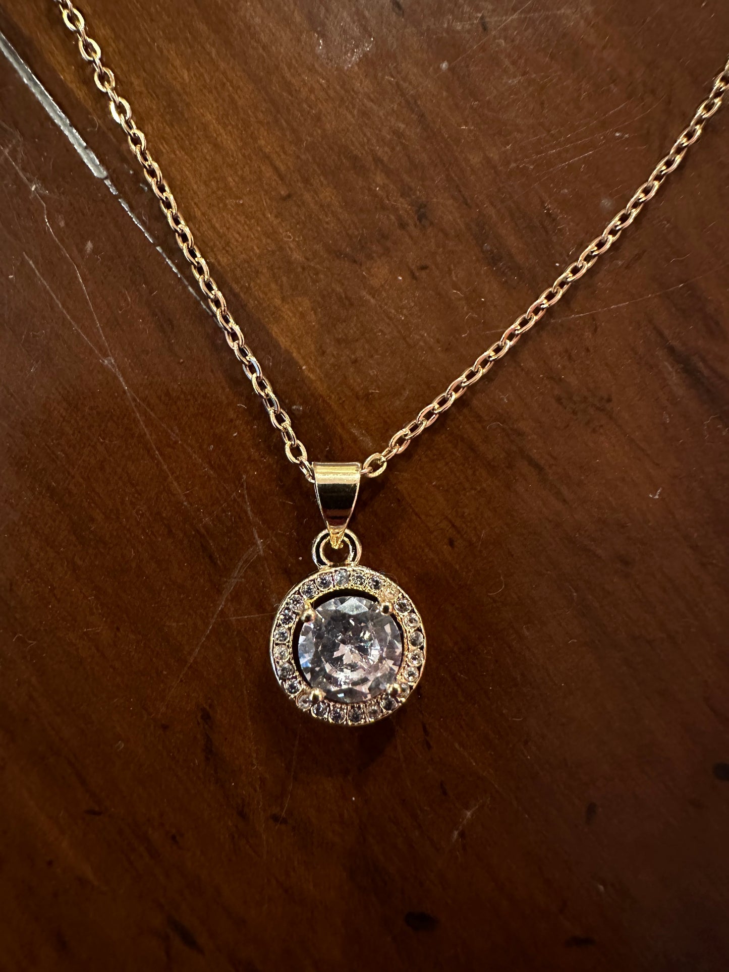 Circle Crystal Necklace