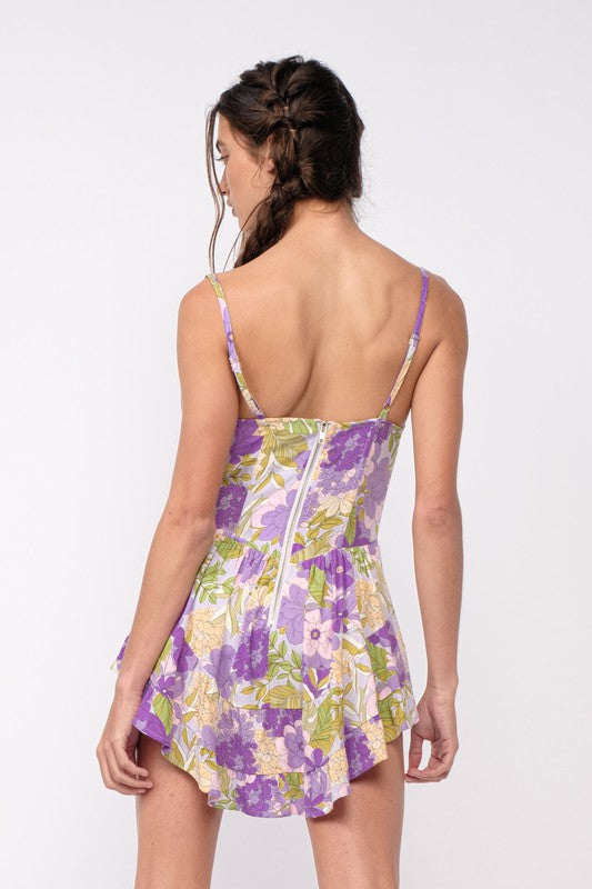 Floral purple dress