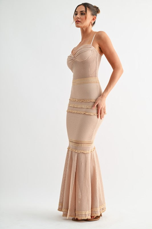 Riviera Crochet Knit Dress