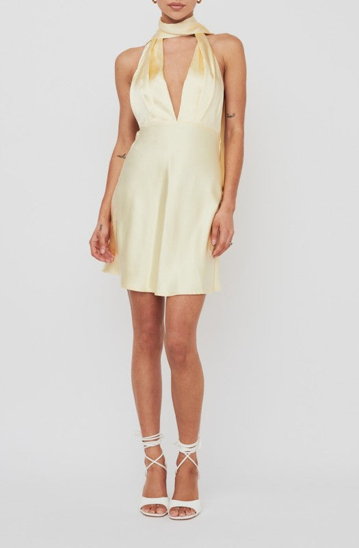 Halterneck Silk Dress