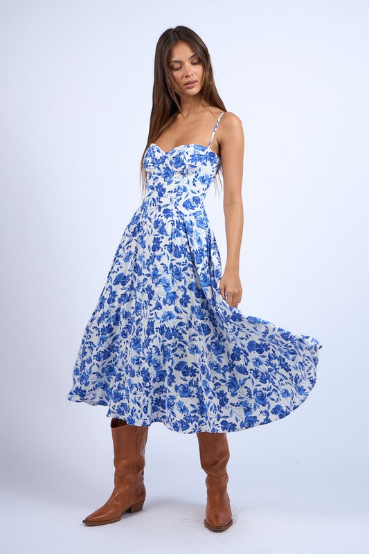 NAVY FLORAL UNDERWIRE