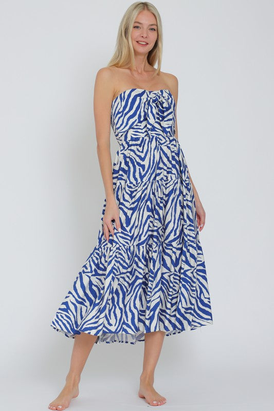TUBE SMOCKED DRESS