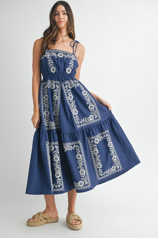 Navy Box Dress