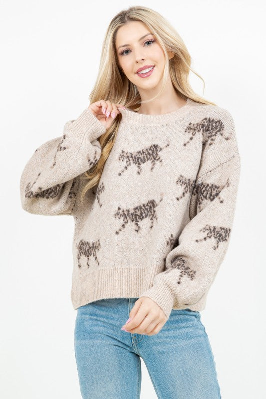 Cat Pattern Pullover