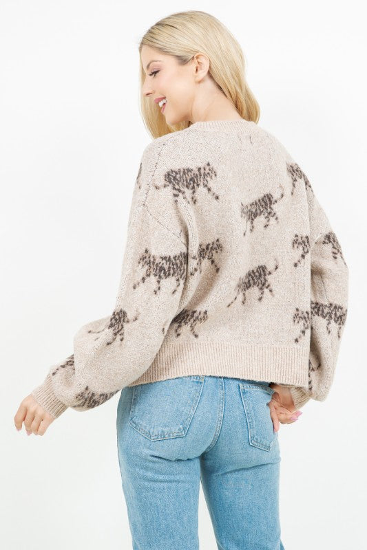 Cat Pattern Pullover