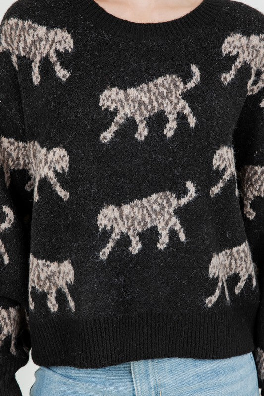 Cat Pattern Pullover