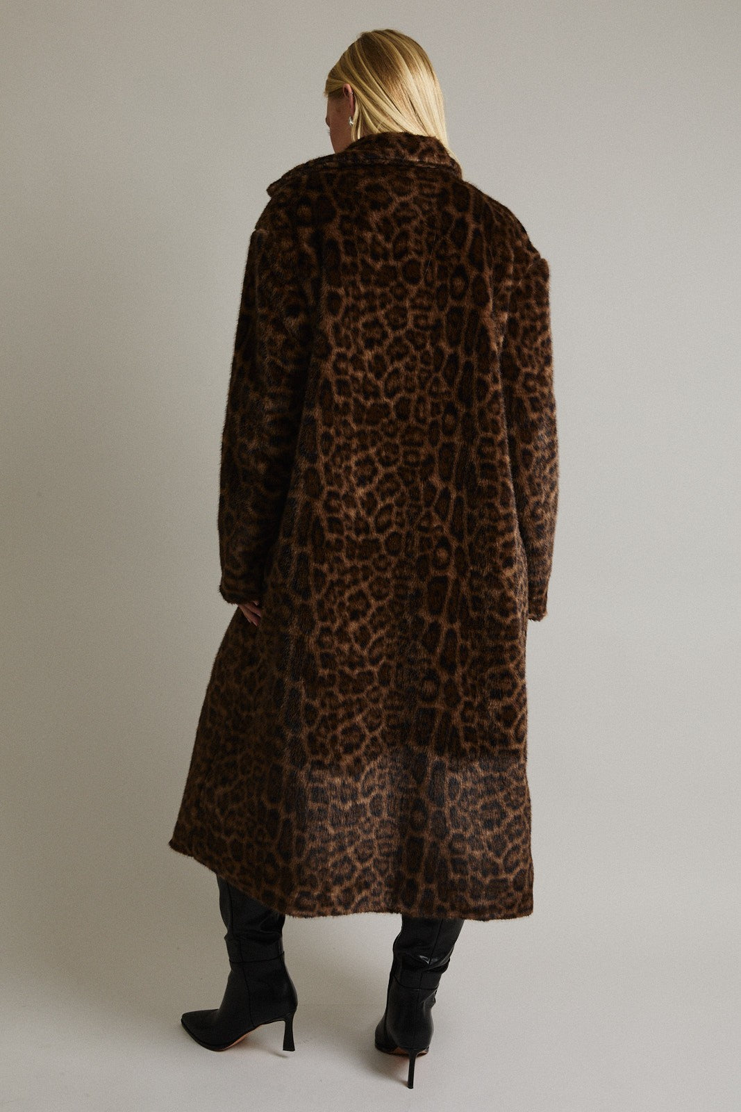 Long Leopard Fur Coat