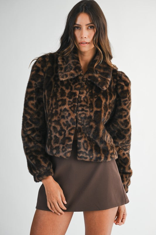 Leopard Crop Jacket