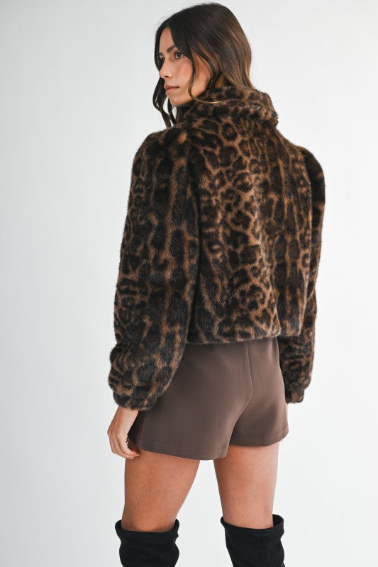 Leopard Crop Jacket