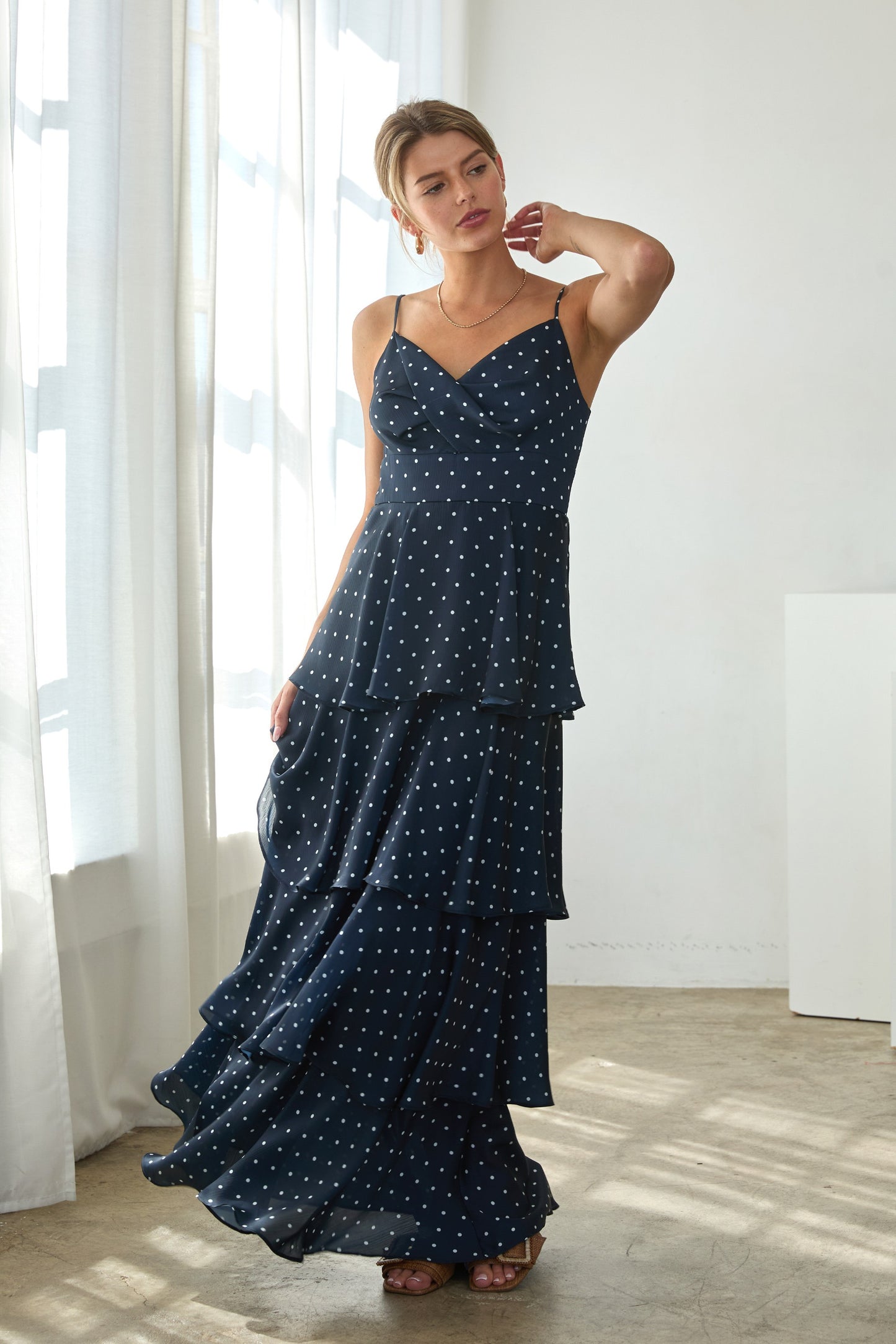 Polka Dot Cami Maxi Dress