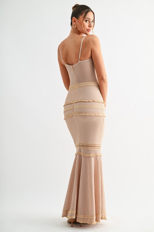 Riviera Crochet Knit Dress