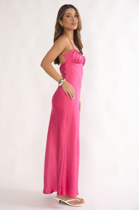 Satin Long Dress